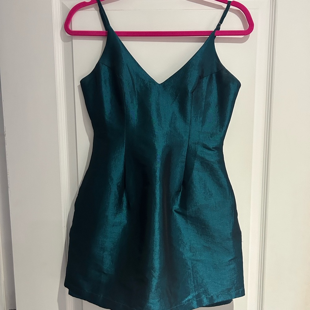 Elegant Teal Mini Dress